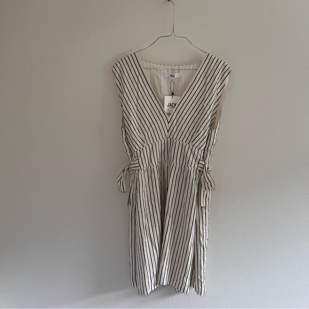 NWT: Jack by BB Dakota • Women's Striped‎ Cream Dress
